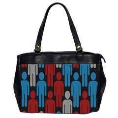 Human Man People Red Blue Grey Black Office Handbags (2 Sides)  by Mariart