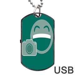 Laughs Funny Photo Contest Smile Face Mask Dog Tag Usb Flash (one Side) by Mariart