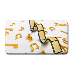 Isolated Three Dimensional Negative Roll Musical Notes Movie Medium Bar Mats by Mariart
