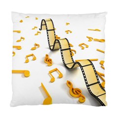 Isolated Three Dimensional Negative Roll Musical Notes Movie Standard Cushion Case (one Side) by Mariart