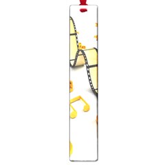 Isolated Three Dimensional Negative Roll Musical Notes Movie Large Book Marks