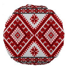 Fabric Aztec Large 18  Premium Round Cushions by Mariart