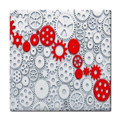 Iron Chain White Red Tile Coasters