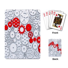 Iron Chain White Red Playing Card by Mariart