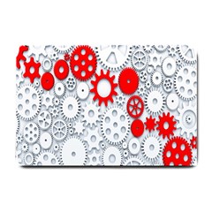 Iron Chain White Red Small Doormat 