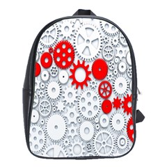 Iron Chain White Red School Bags(large)  by Mariart