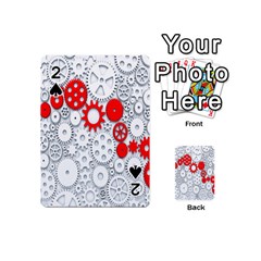 Iron Chain White Red Playing Cards 54 (mini)  by Mariart