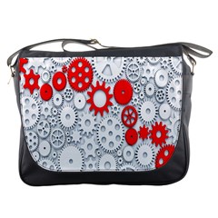 Iron Chain White Red Messenger Bags