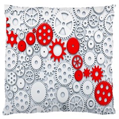 Iron Chain White Red Large Flano Cushion Case (One Side)