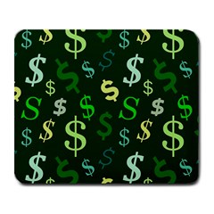 Money Us Dollar Green Large Mousepads