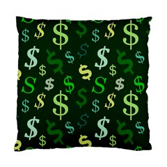 Money Us Dollar Green Standard Cushion Case (two Sides)