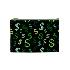 Money Us Dollar Green Cosmetic Bag (medium)  by Mariart