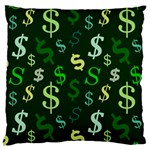 Money Us Dollar Green Large Cushion Case (One Side) Front