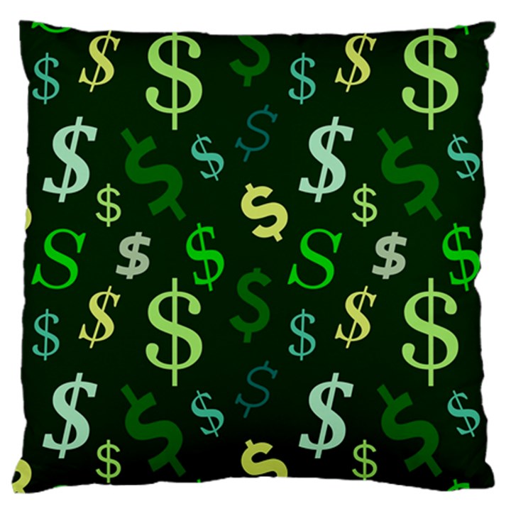 Money Us Dollar Green Large Cushion Case (One Side)