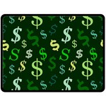 Money Us Dollar Green Double Sided Fleece Blanket (Large)  80 x60  Blanket Front