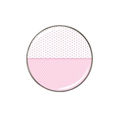 Love Polka Dot White Pink Line Hat Clip Ball Marker (4 Pack)