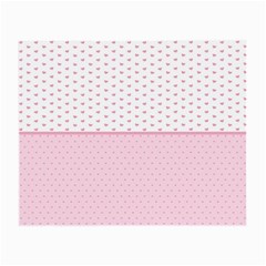 Love Polka Dot White Pink Line Small Glasses Cloth