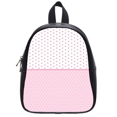 Love Polka Dot White Pink Line School Bags (small) 