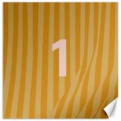 Number 1 Line Vertical Yellow Pink Orange Wave Chevron Canvas 12  X 12   by Mariart