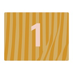 Number 1 Line Vertical Yellow Pink Orange Wave Chevron Double Sided Flano Blanket (mini)  by Mariart