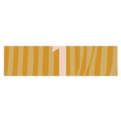 Number 1 Line Vertical Yellow Pink Orange Wave Chevron Satin Scarf (oblong) by Mariart