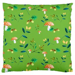 Mushrooms Flower Leaf Tulip Standard Flano Cushion Case (one Side)