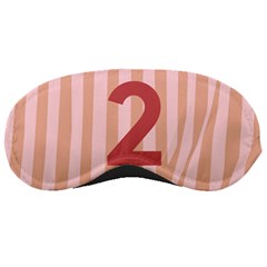 Number 2 Line Vertical Red Pink Wave Chevron Sleeping Masks