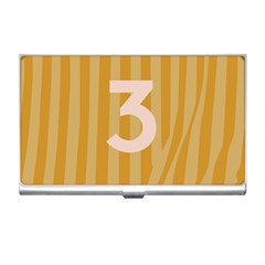 Number 3 Line Vertical Yellow Pink Orange Wave Chevron Business Card Holders by Mariart