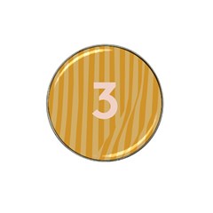 Number 3 Line Vertical Yellow Pink Orange Wave Chevron Hat Clip Ball Marker