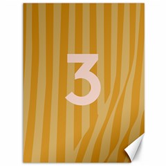 Number 3 Line Vertical Yellow Pink Orange Wave Chevron Canvas 36  X 48   by Mariart