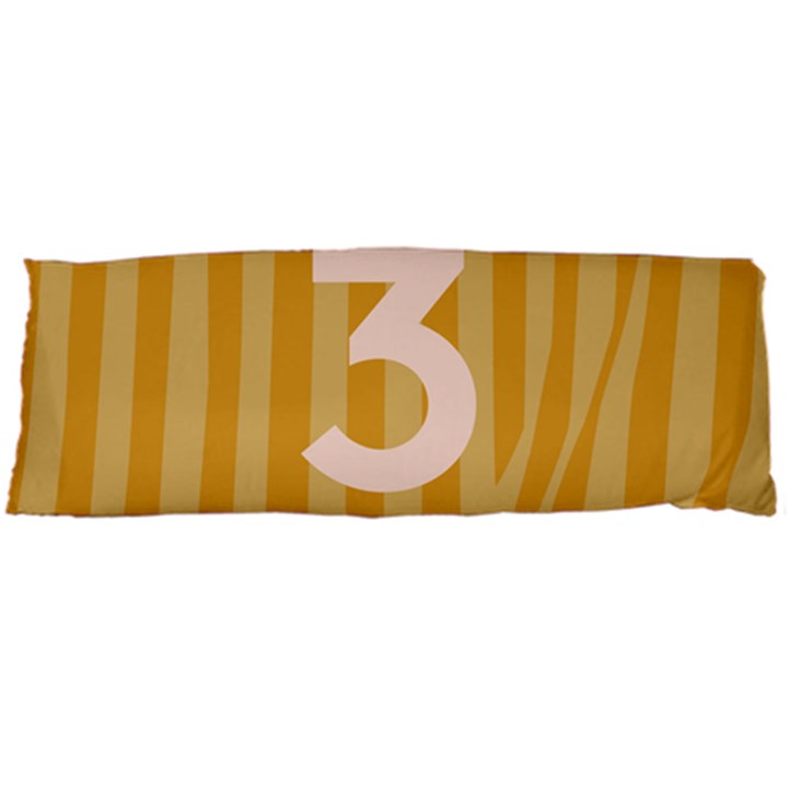 Number 3 Line Vertical Yellow Pink Orange Wave Chevron Body Pillow Case Dakimakura (Two Sides)