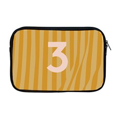 Number 3 Line Vertical Yellow Pink Orange Wave Chevron Apple Macbook Pro 17  Zipper Case by Mariart