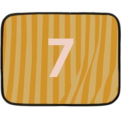 Number 7 Line Vertical Yellow Pink Orange Wave Chevron Fleece Blanket (mini) by Mariart