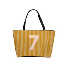 Number 7 Line Vertical Yellow Pink Orange Wave Chevron Shoulder Handbags