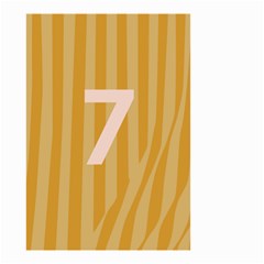 Number 7 Line Vertical Yellow Pink Orange Wave Chevron Small Garden Flag (two Sides) by Mariart