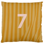 Number 7 Line Vertical Yellow Pink Orange Wave Chevron Large Cushion Case (Two Sides) Back