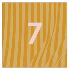Number 7 Line Vertical Yellow Pink Orange Wave Chevron Large Satin Scarf (square)