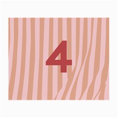 Number 4 Line Vertical Red Pink Wave Chevron Small Glasses Cloth by Mariart