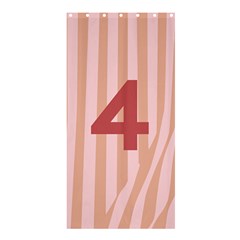 Number 4 Line Vertical Red Pink Wave Chevron Shower Curtain 36  X 72  (stall) 
