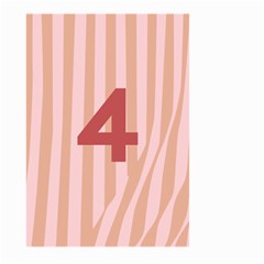Number 4 Line Vertical Red Pink Wave Chevron Large Garden Flag (two Sides) by Mariart