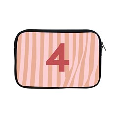 Number 4 Line Vertical Red Pink Wave Chevron Apple Ipad Mini Zipper Cases