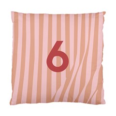Number 6 Line Vertical Red Pink Wave Chevron Standard Cushion Case (one Side)