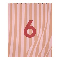 Number 6 Line Vertical Red Pink Wave Chevron Shower Curtain 60  X 72  (medium)  by Mariart