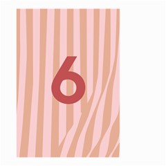 Number 6 Line Vertical Red Pink Wave Chevron Small Garden Flag (two Sides) by Mariart