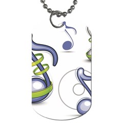 Notes Musical Elements Dog Tag (one Side) by Mariart