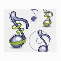 Notes Musical Elements Small Glasses Cloth