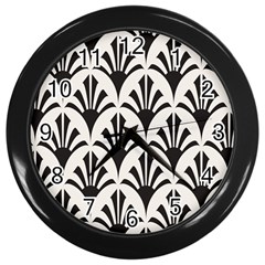 Parade Art Deco Style Neutral Vinyl Wall Clocks (black)