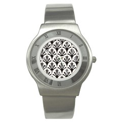 Parade Art Deco Style Neutral Vinyl Stainless Steel Watch