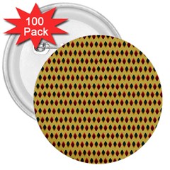 Points Cells Paint Texture Plaid Triangle Polka 3  Buttons (100 pack) 