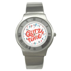 Question Mark Quiz Time Stainless Steel Watch